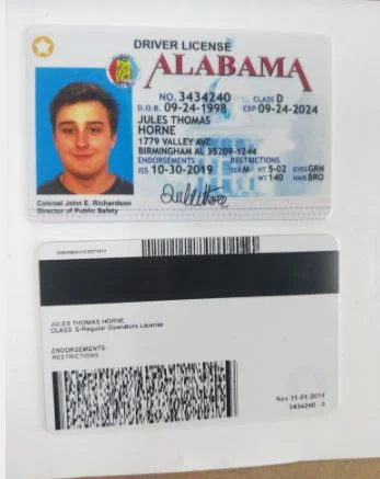 Alabama Driver's License ID Card
