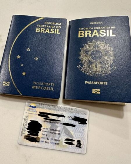 Fake Brazilian Passport ID card