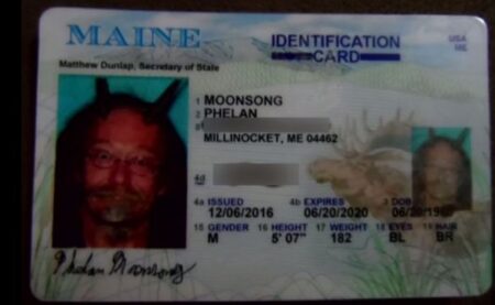 Maine Driver's License ID Card